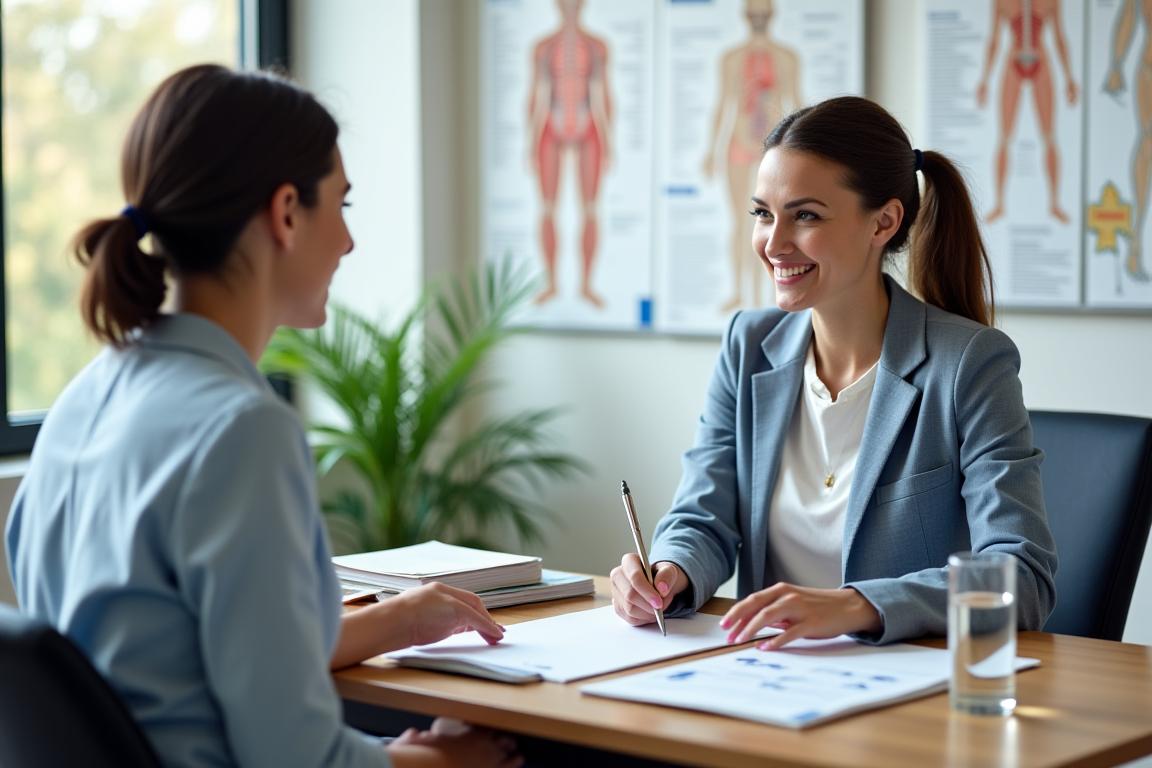 Licensed dietitian conducting personalized nutrition consultation